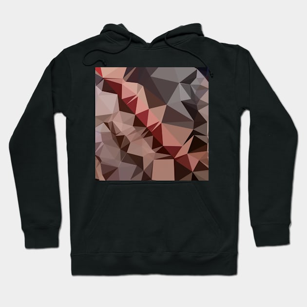 Bulgarian Rose Brown Abstract Low Polygon Background Hoodie by retrovectors